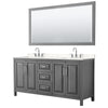 Custom image for Dark Gray with Polished Chrome Trim / Carrara Cultured Marble / 70