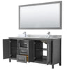Custom image for Dark Gray with Polished Chrome Trim / White Carrara Marble / 70