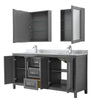 Custom image for Dark Gray with Polished Chrome Trim / White Carrara Marble / Medicine Cabinets