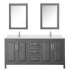 Custom image for Dark Gray with Polished Chrome Trim / Giotto Quartz / Medicine Cabinets