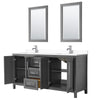 Custom image for Dark Gray with Polished Chrome Trim / White Cultured Marble / 24