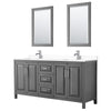 Custom image for Dark Gray with Polished Chrome Trim / White Cultured Marble / 24