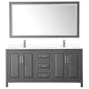 Custom image for Dark Gray with Polished Chrome Trim / White Cultured Marble / 70