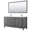 Custom image for Dark Gray with Polished Chrome Trim / White Cultured Marble / 70