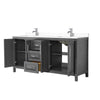 Custom image for Dark Gray with Polished Chrome Trim / White Cultured Marble / No Mirror