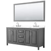 Custom image for Dark Gray with Polished Chrome Trim / White Cultured Marble / 70