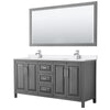 Custom image for Dark Gray with Polished Chrome Trim / White Quartz / 70