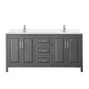 Custom image for Dark Gray with Polished Chrome Trim / White Quartz / No Mirror