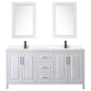 Custom image for White with Matte Black Trim / Carrara Cultured Marble / 24