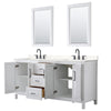 Custom image for White with Matte Black Trim / Carrara Cultured Marble / 24