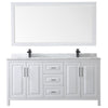 Custom image for White with Matte Black Trim / White Carrara Marble / 70