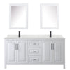 Custom image for White with Matte Black Trim / Giotto Quartz / Medicine Cabinets