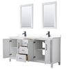 Custom image for White with Matte Black Trim / White Cultured Marble / 24