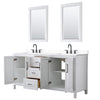 Custom image for White with Matte Black Trim / White Cultured Marble / 24