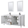 Custom image for White with Matte Black Trim / White Quartz / 24