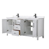 Custom image for White with Matte Black Trim / White Quartz / No Mirror