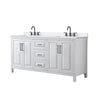 Custom image for White with Matte Black Trim / White Quartz / No Mirror