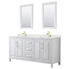Custom image for White with Brushed Gold Trim / Giotto Quartz / 24
