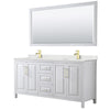 Custom image for White with Brushed Gold Trim / Giotto Quartz / 70