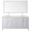 Custom image for White with Brushed Gold Trim / Giotto Quartz / 70