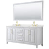 Custom image for White with Brushed Gold Trim / Giotto Quartz / 70