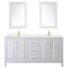Custom image for White with Brushed Gold Trim / White Quartz / 24