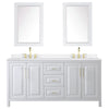 Custom image for White with Brushed Gold Trim / White Quartz / 24