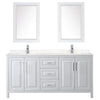 Custom image for White with Polished Chrome Trim / Carrara Cultured Marble / 24