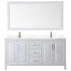 Custom image for White with Polished Chrome Trim / Carrara Cultured Marble / 70
