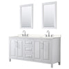 Custom image for White with Polished Chrome Trim / Carrara Cultured Marble / 24