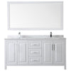 Custom image for White with Polished Chrome Trim / White Carrara Marble / 70