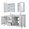 Custom image for White with Polished Chrome Trim / White Carrara Marble / Medicine Cabinets