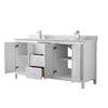 Custom image for White with Polished Chrome Trim / White Carrara Marble / No Mirror
