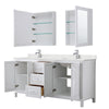 Custom image for White with Polished Chrome Trim / Giotto Quartz / Medicine Cabinets