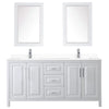 Custom image for White with Polished Chrome Trim / White Cultured Marble / 24