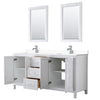 Custom image for White with Polished Chrome Trim / White Cultured Marble / 24