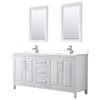 Custom image for White with Polished Chrome Trim / White Cultured Marble / 24