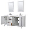 Custom image for White with Polished Chrome Trim / White Cultured Marble / 24
