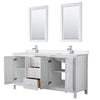 Custom image for White with Polished Chrome Trim / White Quartz / 24