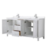 Custom image for White with Polished Chrome Trim / White Quartz / No Mirror