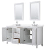 Custom image for White with Polished Chrome Trim / White Quartz / 24