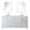 Custom image for White with Polished Chrome Trim / White Quartz / Medicine Cabinets