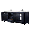 Custom image for Dark Blue with Matte Black Trim / Carrara Cultured Marble / No Mirror