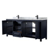 Custom image for Dark Blue with Matte Black Trim / White Carrara Marble / No Mirror
