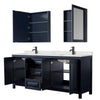 Custom image for Dark Blue with Matte Black Trim / Giotto Quartz / Medicine Cabinets