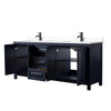 Custom image for Dark Blue with Matte Black Trim / White Cultured Marble / No Mirror