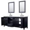 Custom image for Dark Blue with Matte Black Trim / White Cultured Marble / 24
