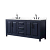 Custom image for Dark Blue with Matte Black Trim / White Cultured Marble / No Mirror
