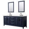 Custom image for Dark Blue with Matte Black Trim / White Quartz / 24