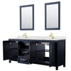 Custom image for Dark Blue with Brushed Gold Trim / Giotto Quartz / 24